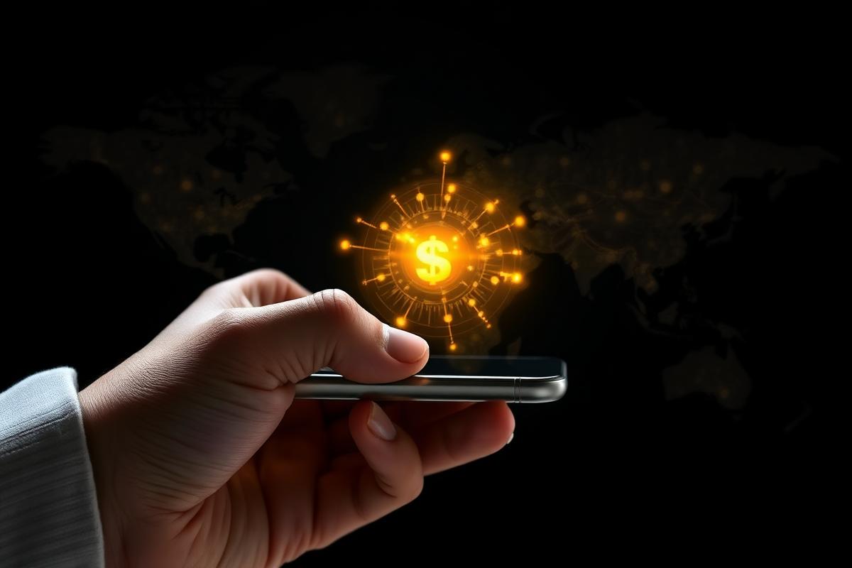 Vitrine e-commerce internationale premium aux tons noir et or